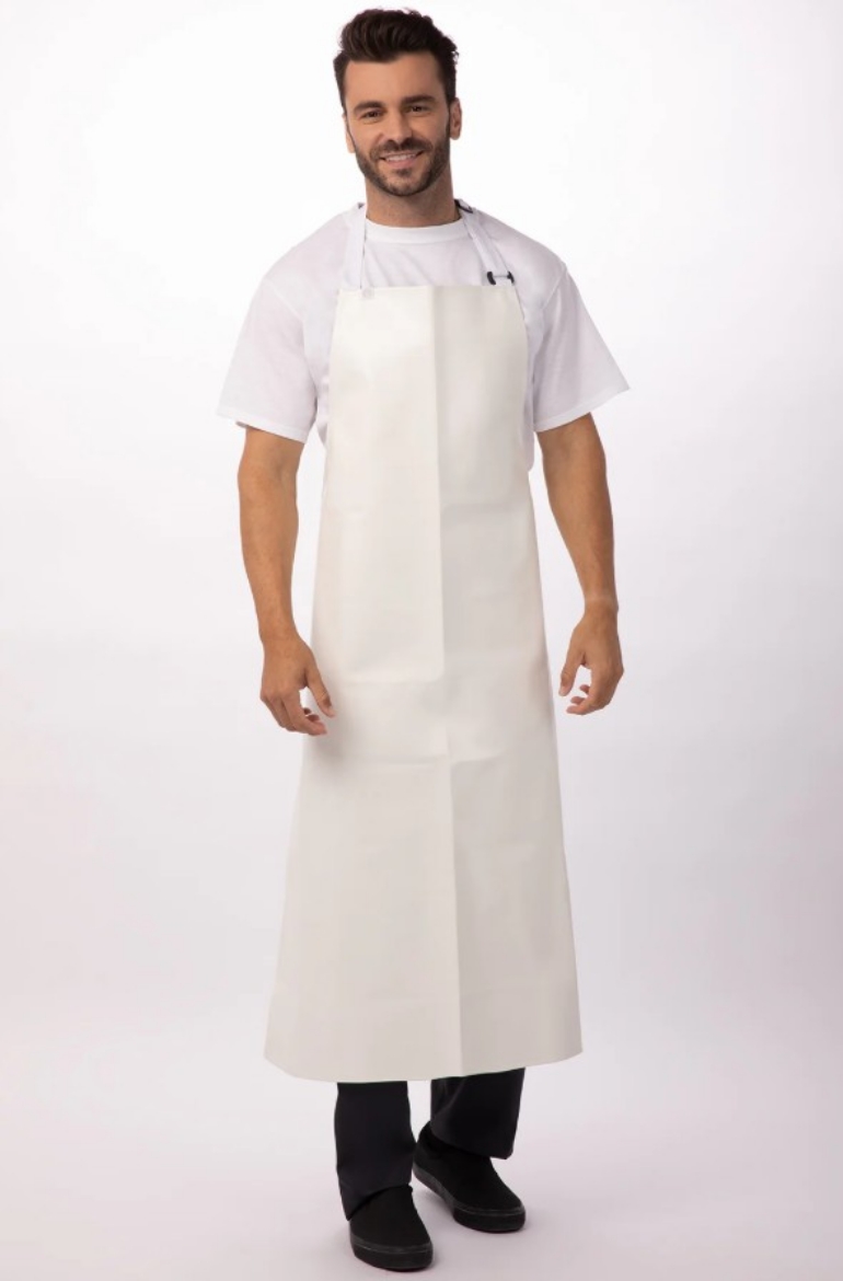 Picture of LONG PVC BIB APRON - WHITE
