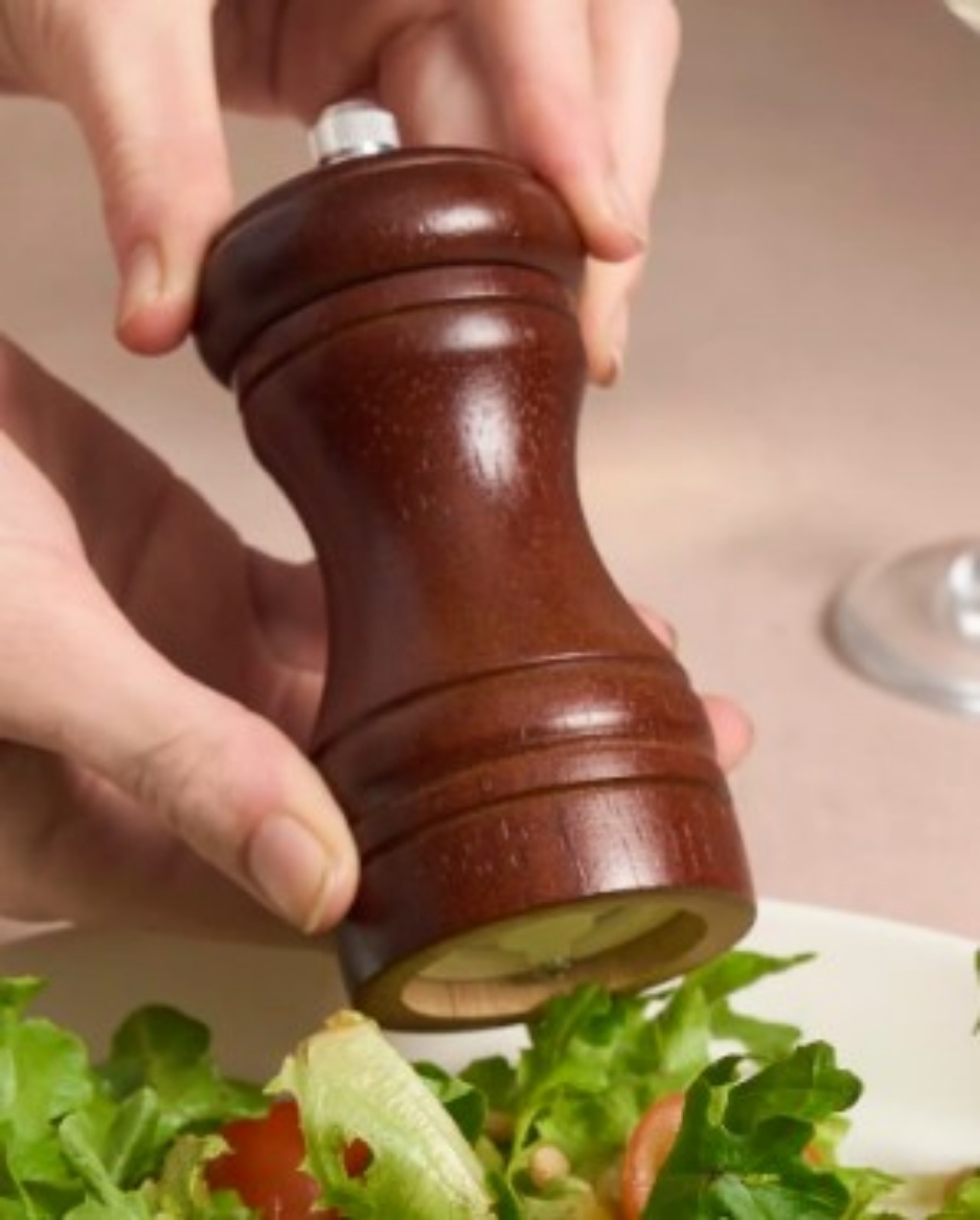 Picture of KH WOOD PEPPER/SALT GRINDER 100MM DARK BROWN 24/CTN