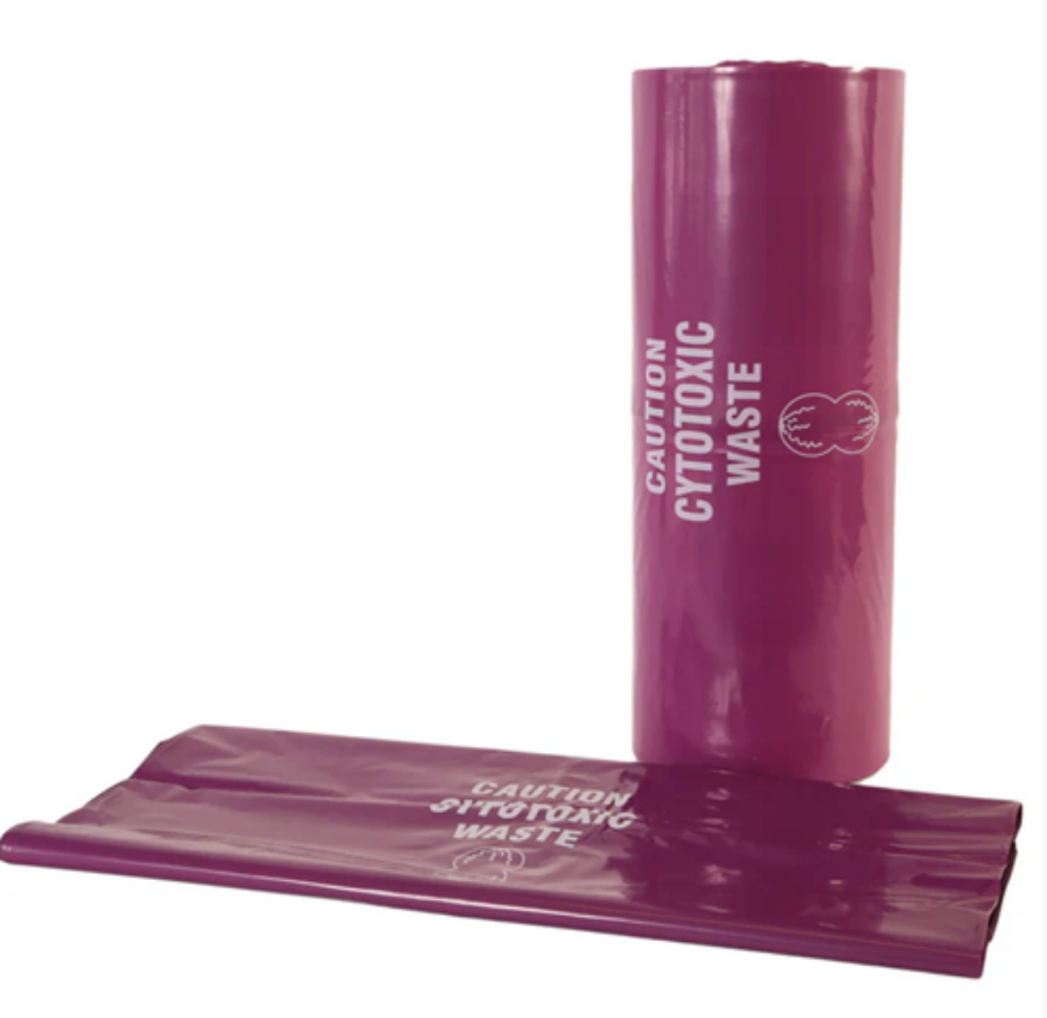 Picture of 140L CYTOTOXIC WASTE BAGS 600/400MMX 1450 55U 100/ROLL