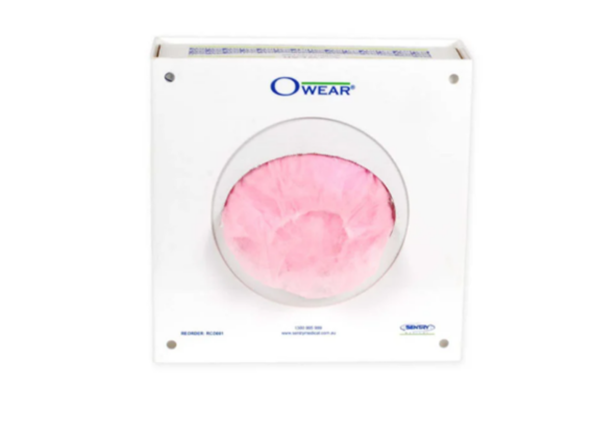 Picture of OWEAR ACRYLIC ROUND CAPS DISPENSER WHITE EA