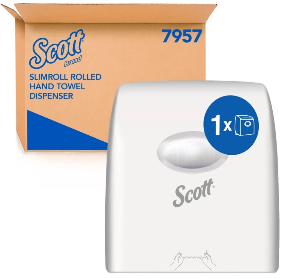 Picture of DISPENSER, ROLL TOWEL SCOTT WHITE SLIMROLL