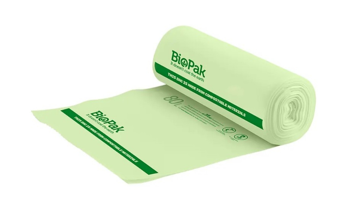 Picture of BIN LINER 80LTR BIOPLASTIC - GREEN 240/CTN