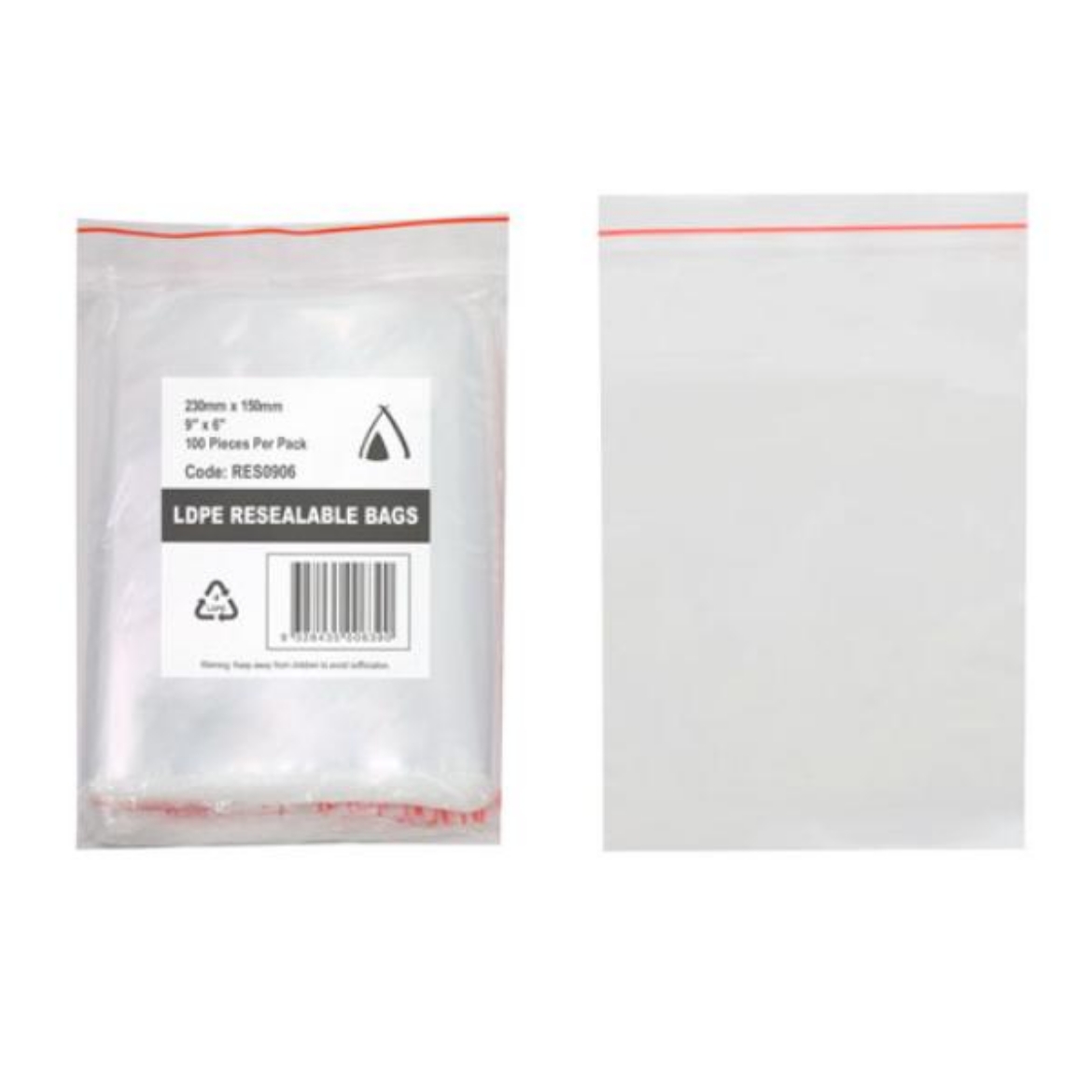 Picture of RESEALABLE BAGS (9X6) 230x150mm 1000/CTN