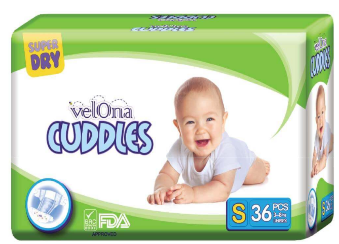 Picture of VELONA CUDDLES CLASSIC NAPPIES 36S  SIZE 2- 288/CTN