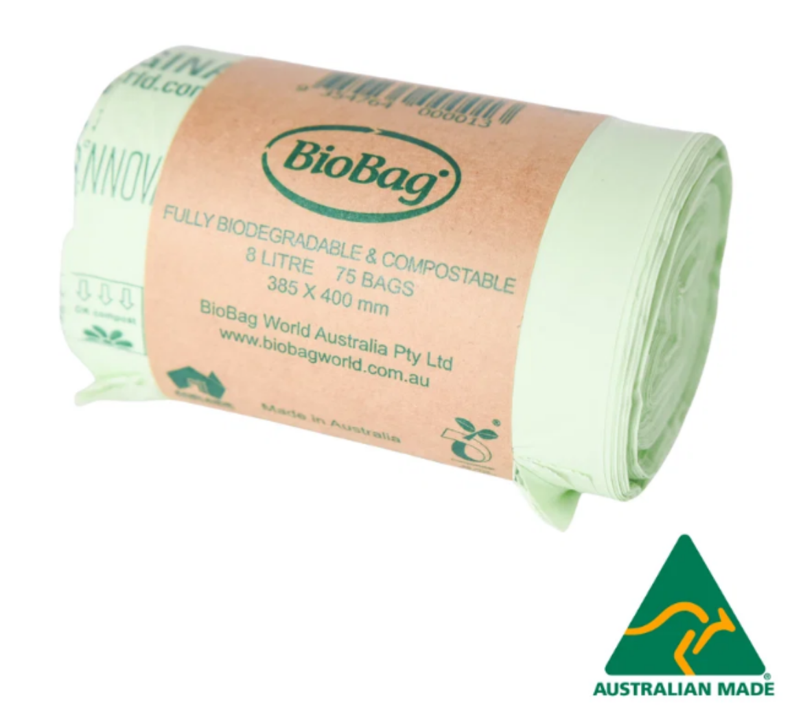 Picture of BIOBAG COMPOSTABLE BIN LINER 8L 385MMX400MM 75BAGS/PK 22PKS/CTN