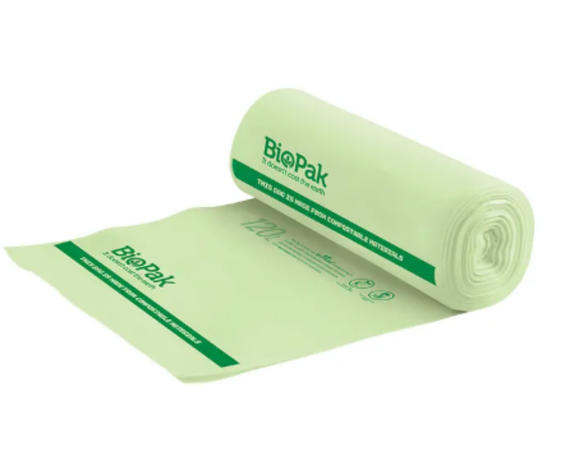 Picture of BIN LINER 120LTR BIOPLASTIC - GREEN 144/CTN