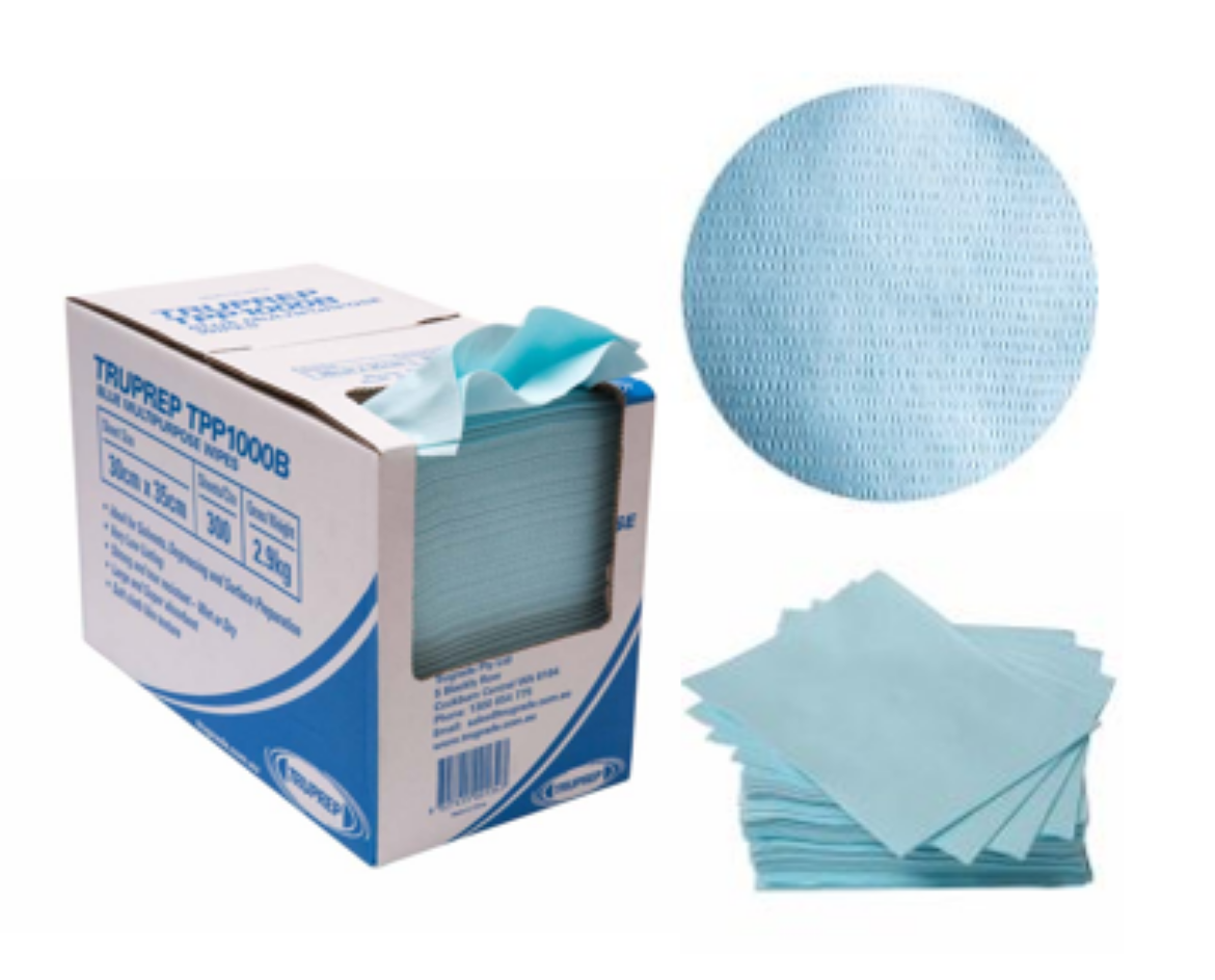Picture of TRUPREP SURFACE WIPES BLUE 40CM x 35CM 300 WIPES/CTN