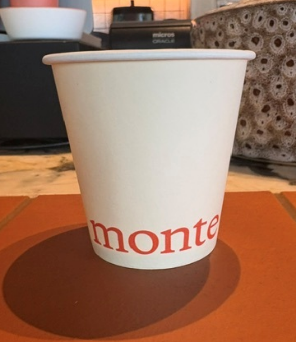 Picture of CUP, COFFEE 8oz SINGLE WALL 90mm BETAECO - PRINTED MONTE DOMA HOTELS 1000/CTN