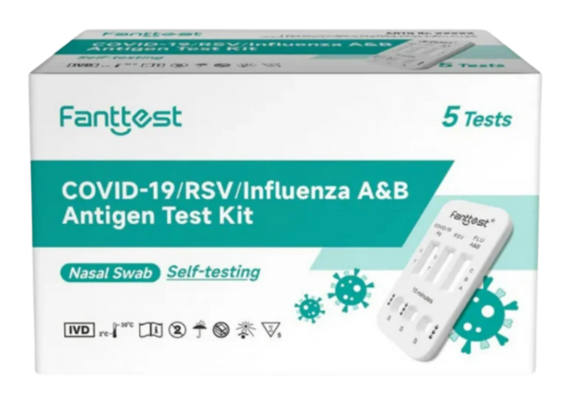 Picture of FANTEST INFLUENZA A/B AND COVID KIT- 5/PACK