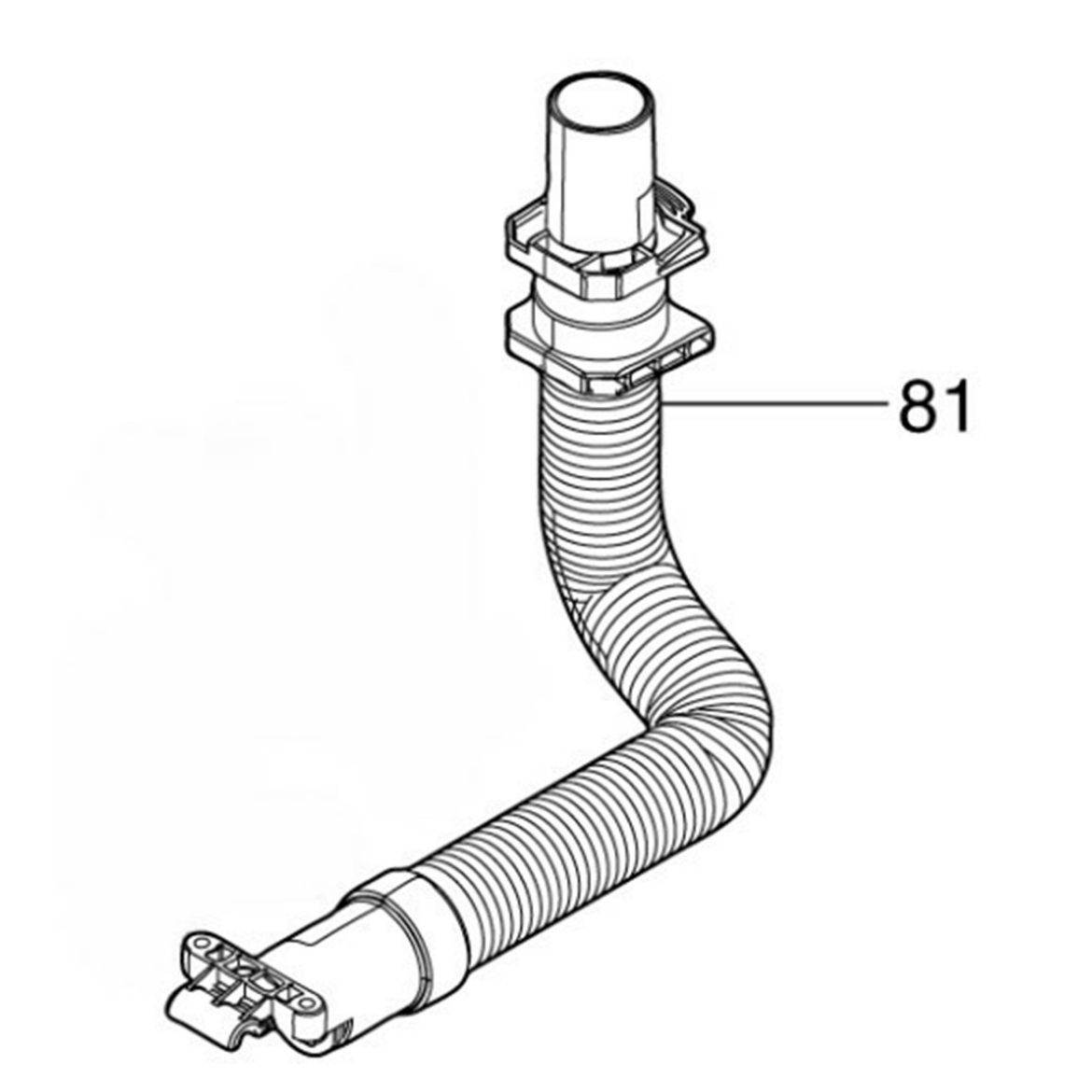 Picture of HOSE COMPLETE 28-0.2  (LOWER FOR DVC560)