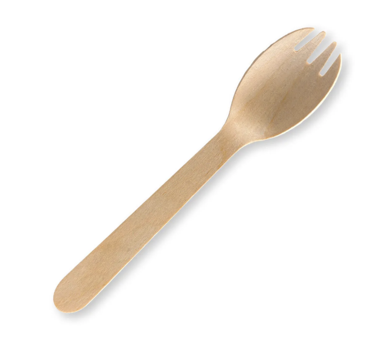 Picture of CUTLERY, SPORK WOODEN 100/PACK